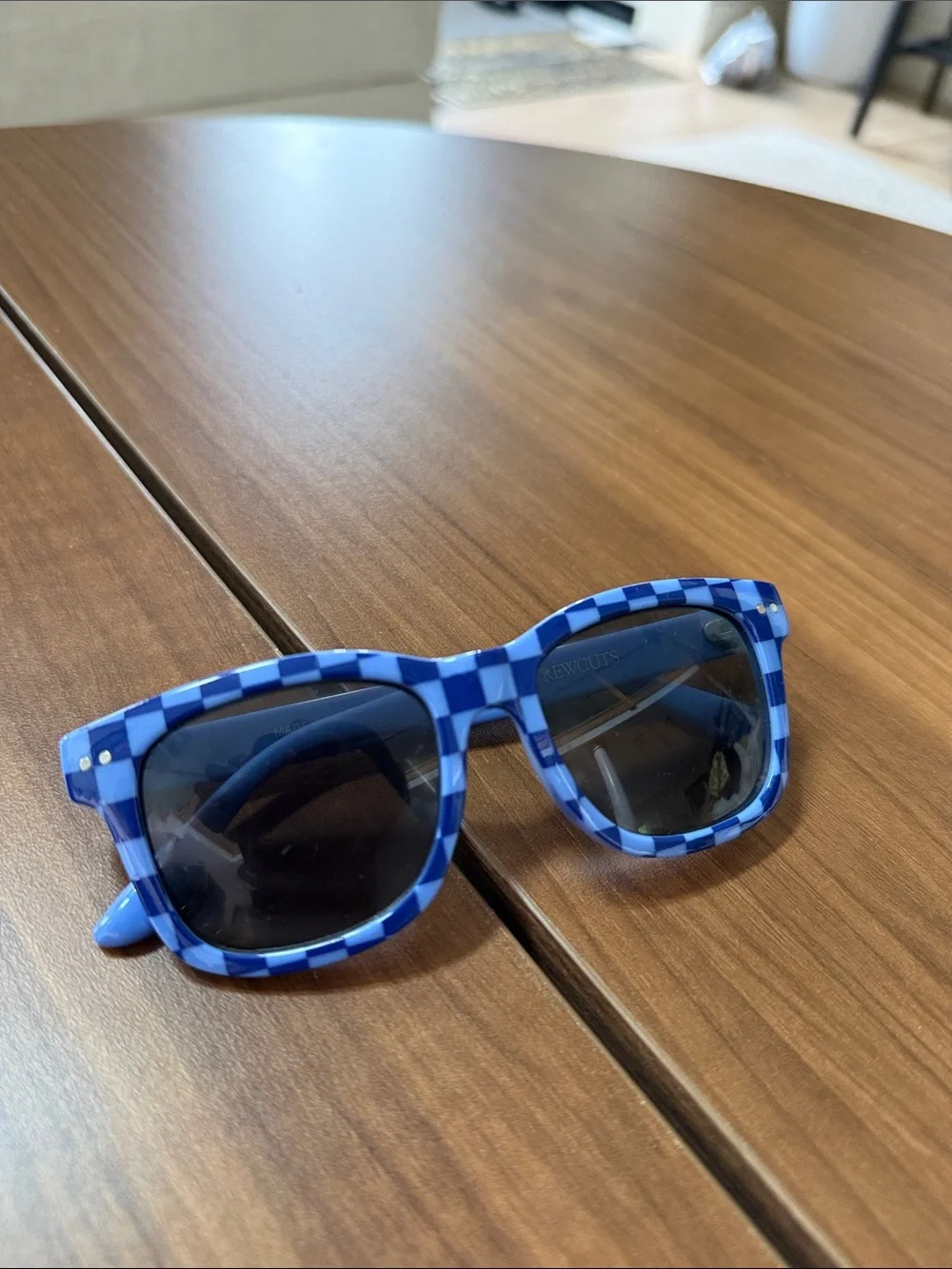 J. Crew Kids Blue Checkerboard Sunglasses